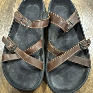 Mephisto Tatami Sandals Brown Men's 7/Womens 9